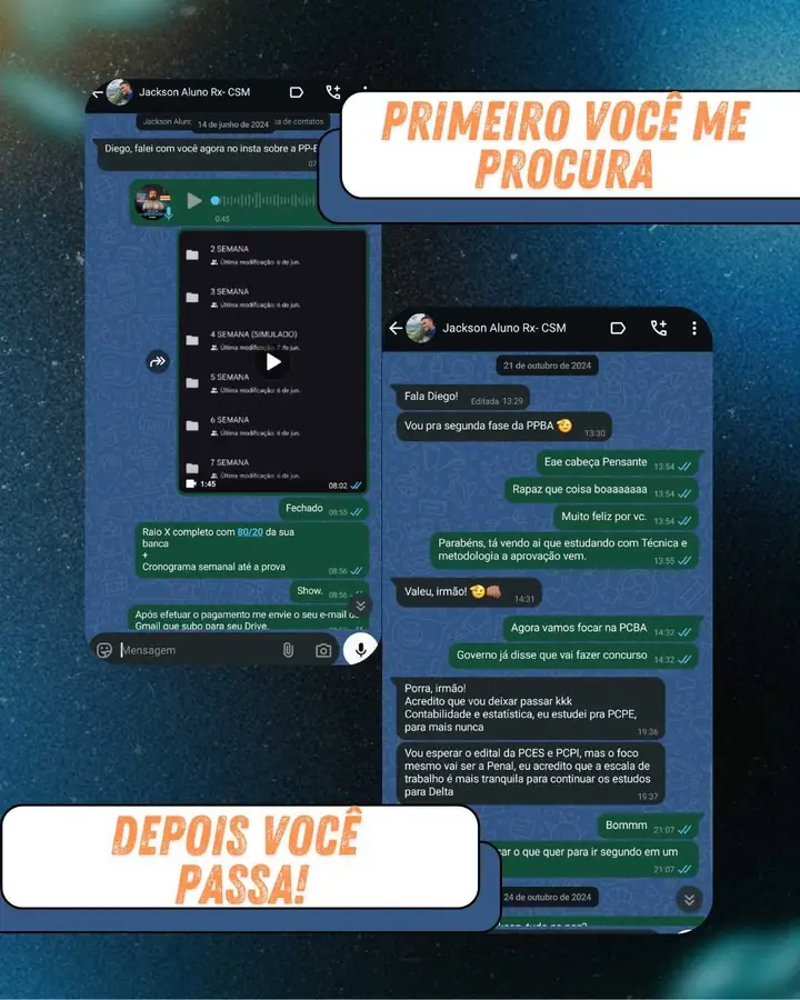Conversa com o aluno Jackson