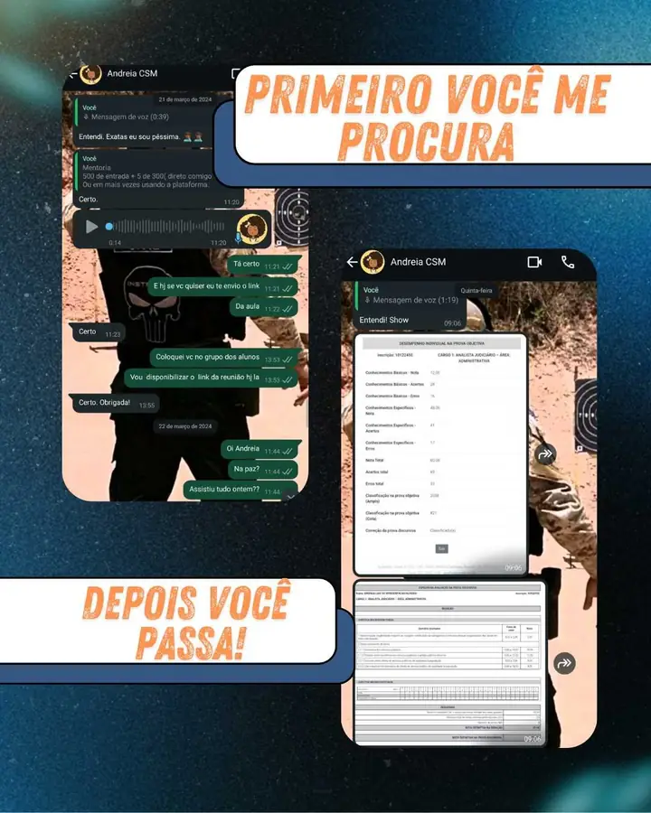 Conversa com a aluna Andreia